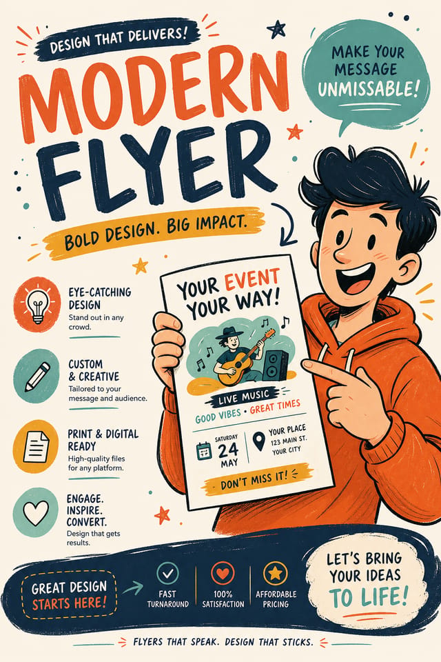 Modern Flyer — illustration style flyer