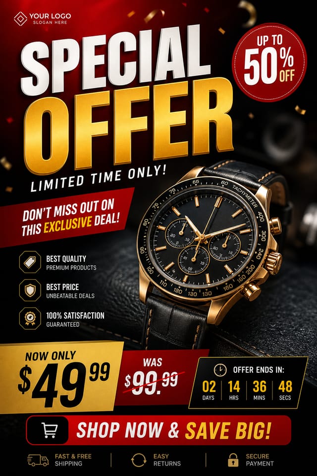 Offer Flyer — photo-realistic style flyer