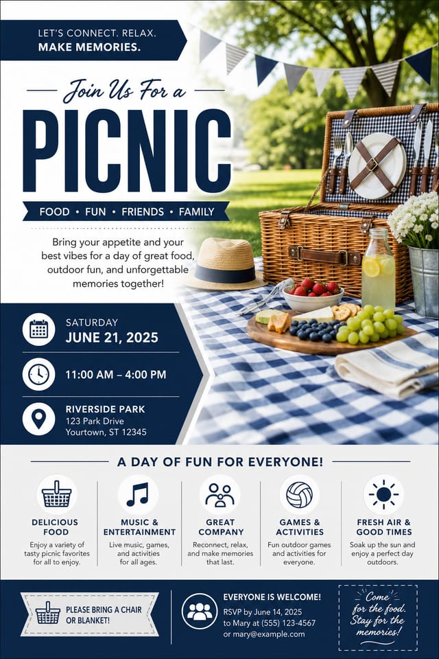 Picnic Flyer — corporate style flyer