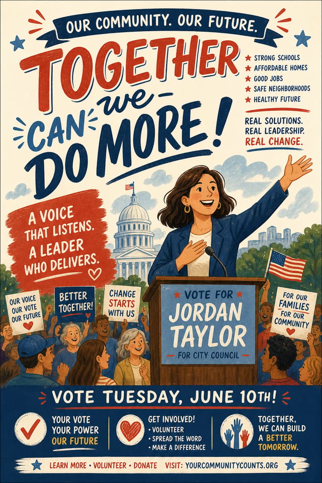 Political Flyer — illustration style flyer