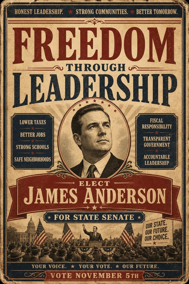 Political Flyer — vintage style flyer