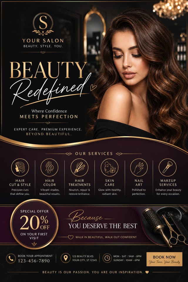 Salon Flyer — elegant style flyer