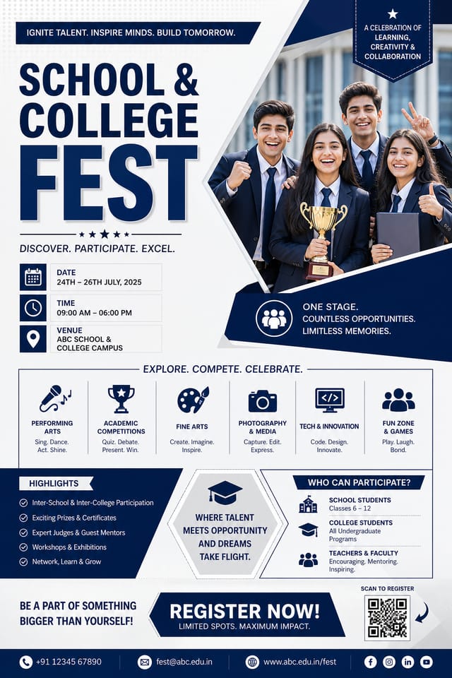 School & College Fest Flyer — corporate style flyer