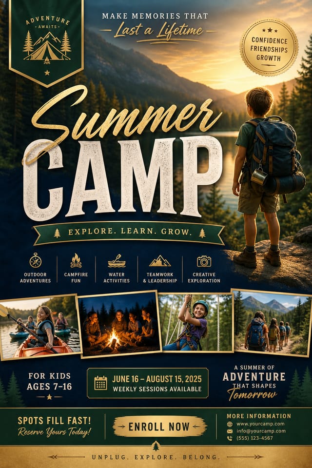 Summer Camp Flyer — elegant style flyer