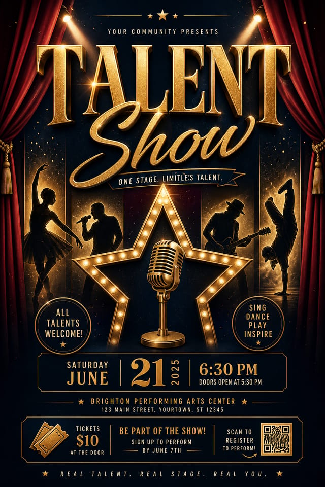 Talent Show Flyer — elegant style flyer