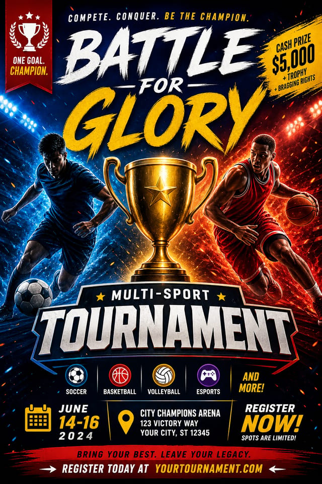 Tournament Flyer — vibrant style flyer