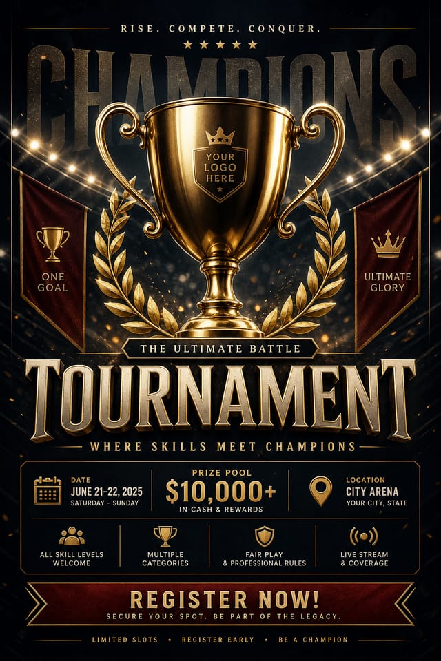 Tournament Flyer — elegant style flyer