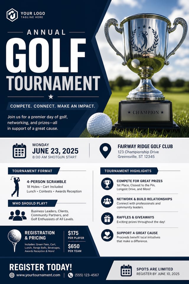 Tournament Flyer — corporate style flyer