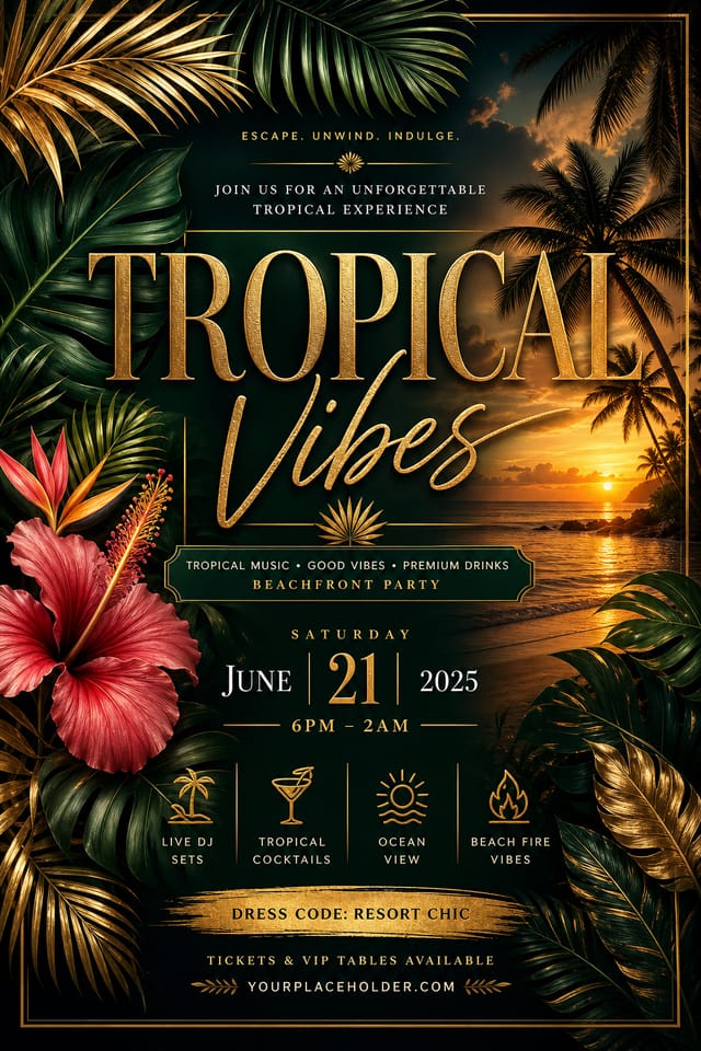 Tropical Flyer — elegant style flyer