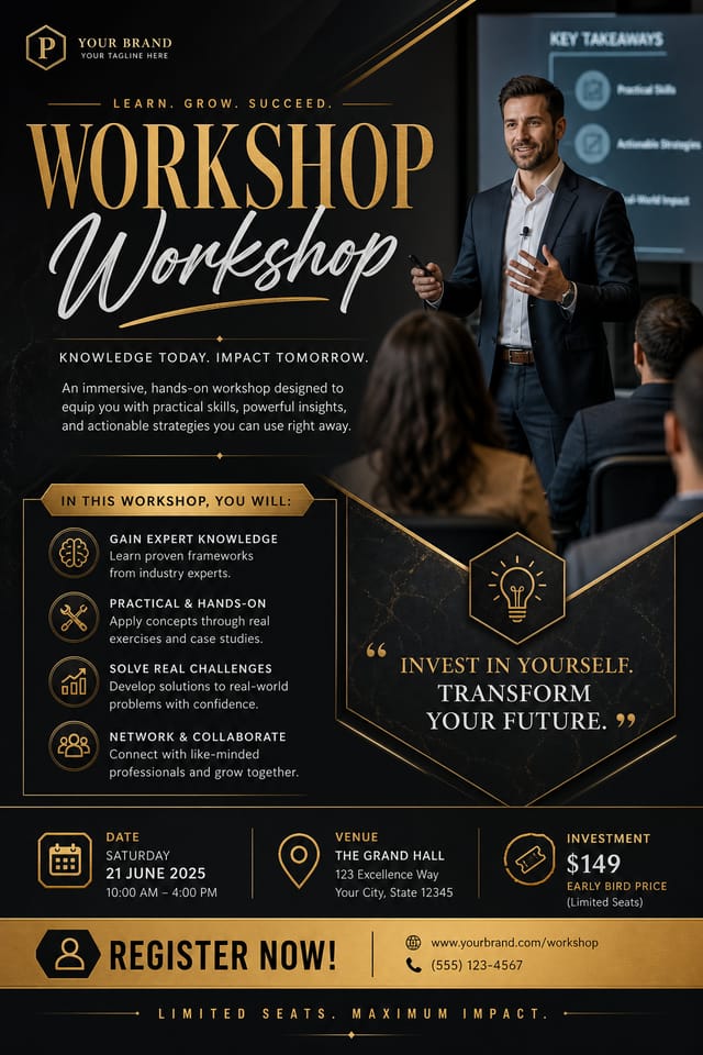 Workshop Flyer — elegant style flyer