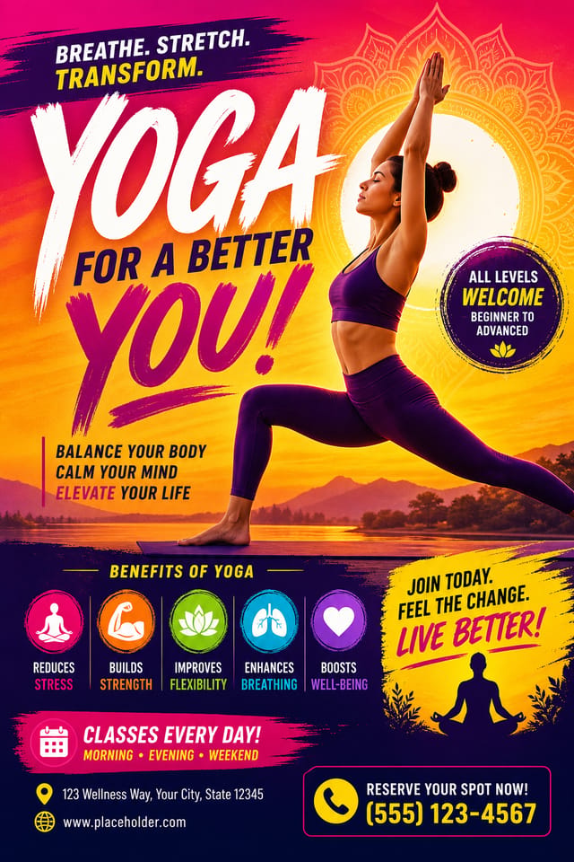 Yoga Flyer — vibrant style flyer