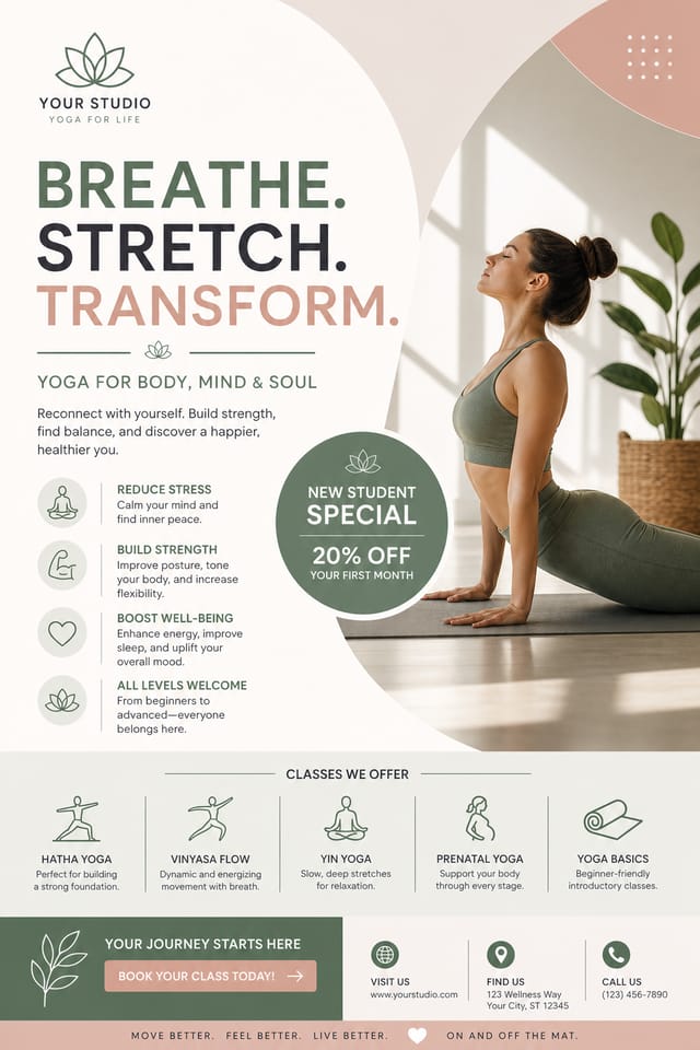 Yoga Flyer — modern style flyer