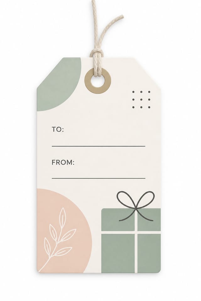 Gift Tag — modern style gift tag