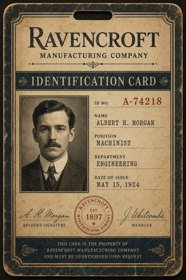 ID Card — vintage style id card