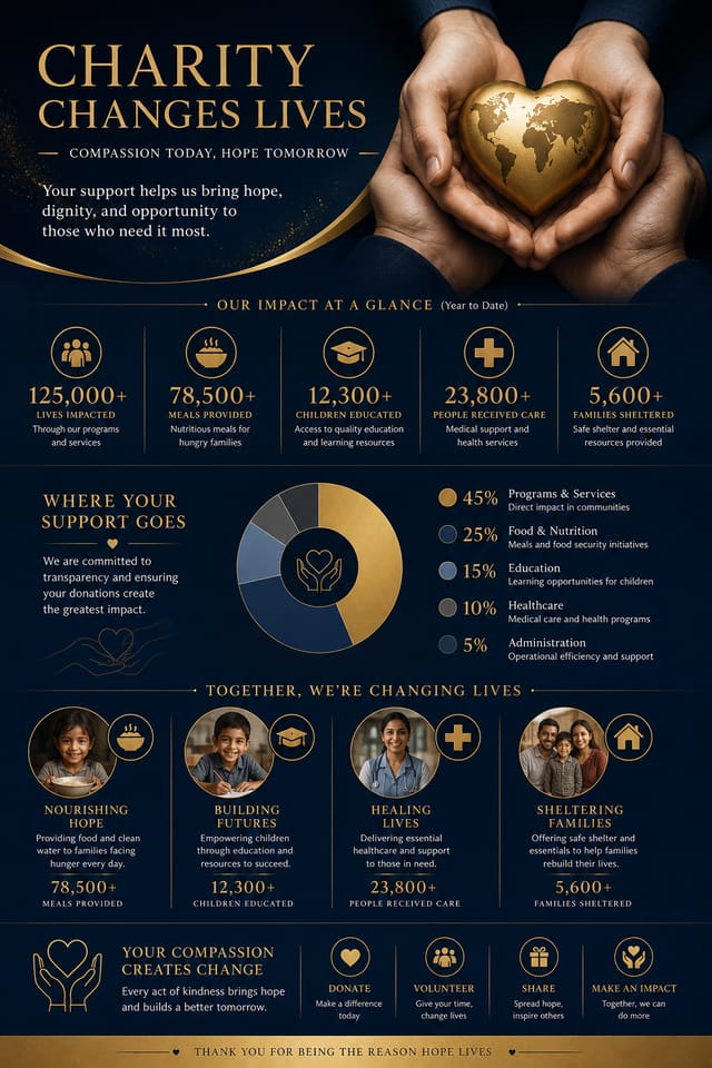 Charity Infographic — elegant style infographic