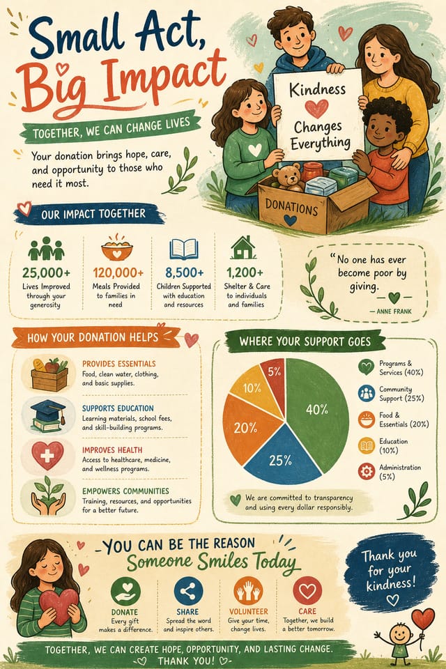 Charity Infographic — illustration style infographic