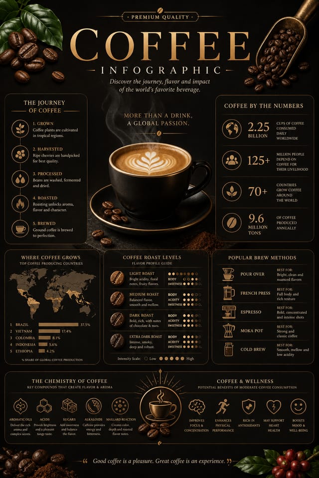 Coffee Infographic — elegant style infographic
