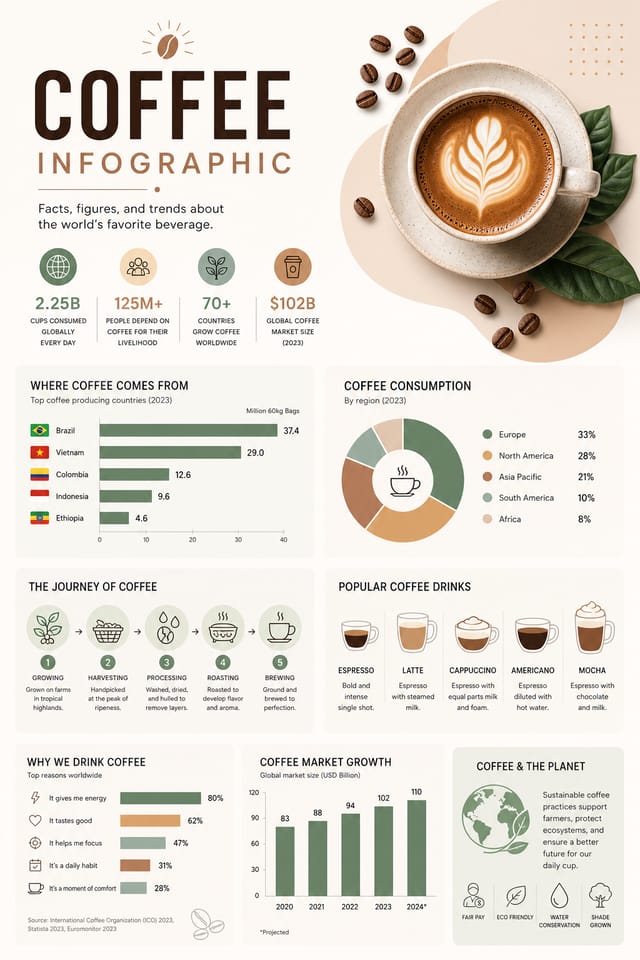 Coffee Infographic — modern style infographic