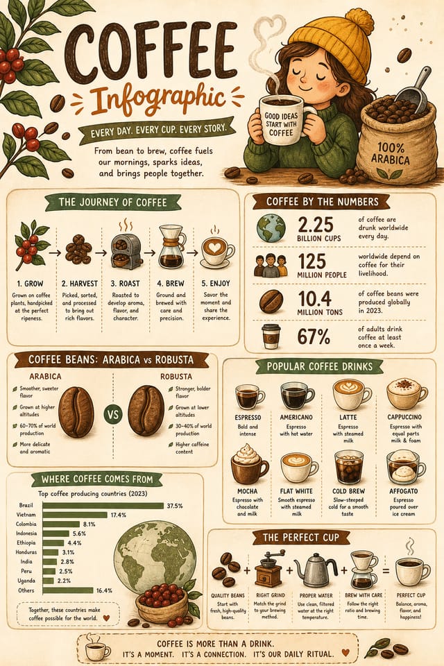 Coffee Infographic — illustration style infographic