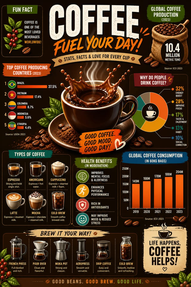 Coffee Infographic — vibrant style infographic