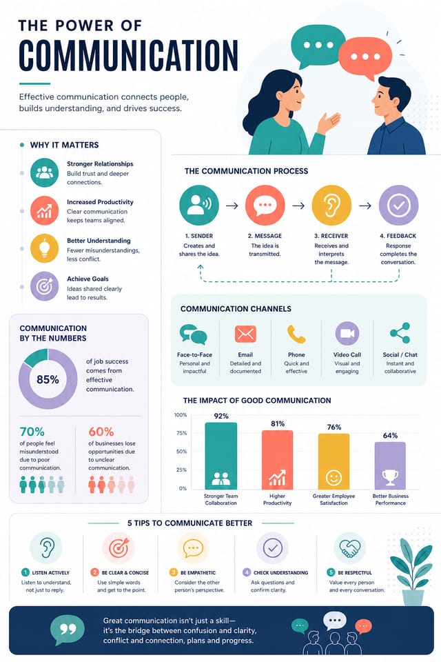 Communication Infographic — modern style infographic