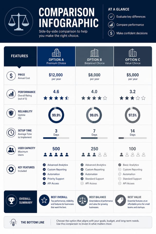 Comparison Infographic — corporate style infographic