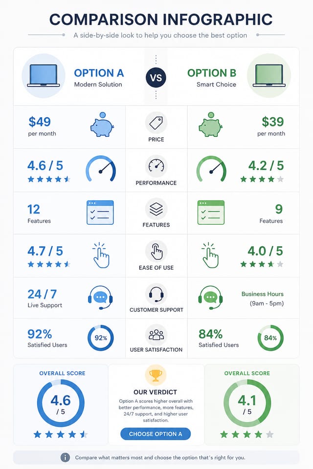 Comparison Infographic — modern style infographic
