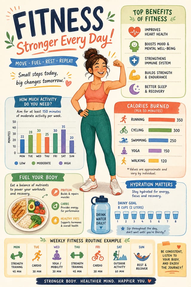 Fitness Infographic — illustration style infographic