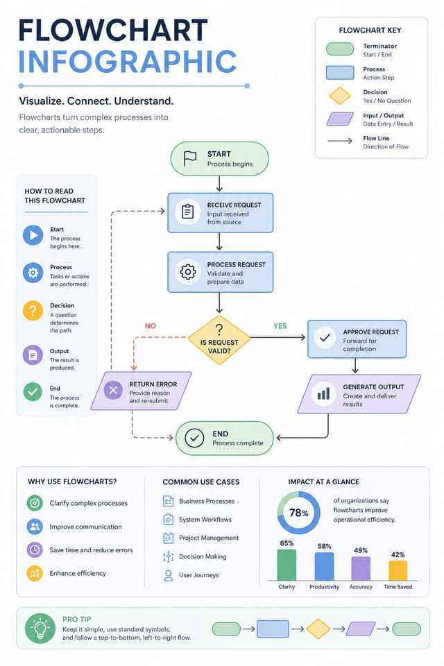 Flowchart Infographic — modern style infographic