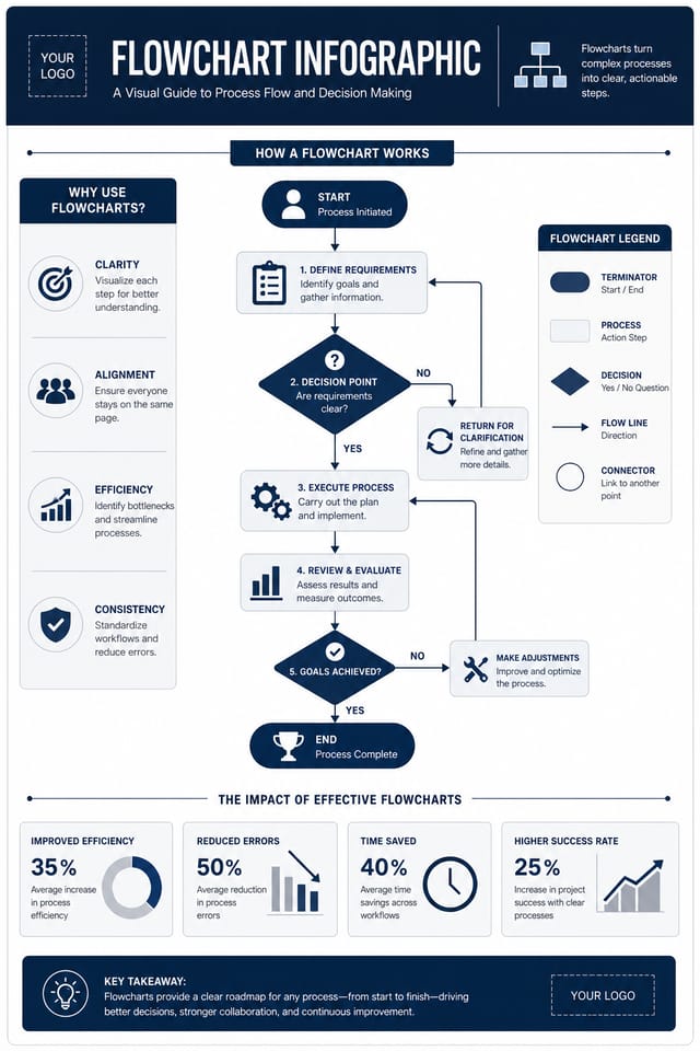 Flowchart Infographic — corporate style infographic