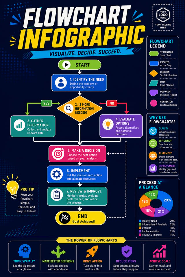 Flowchart Infographic — vibrant style infographic