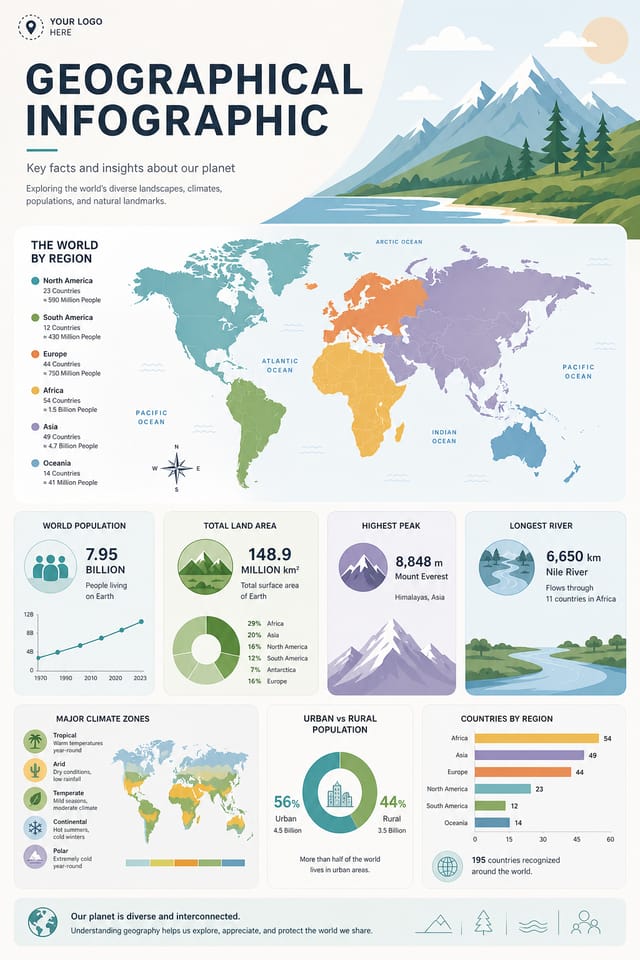 Geographical Infographic — modern style infographic