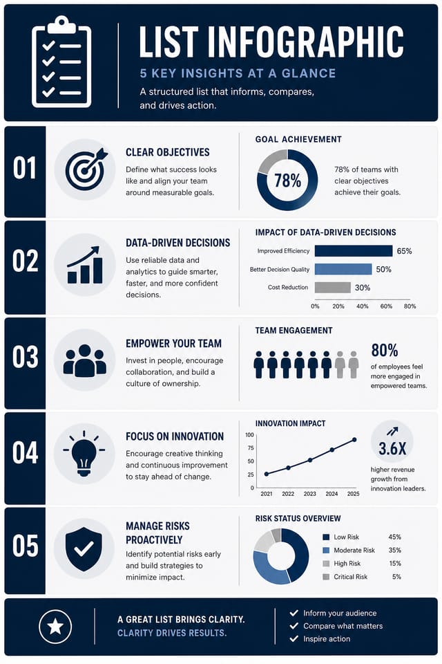 List Infographic — corporate style infographic