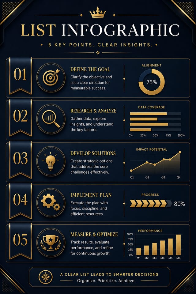 List Infographic — elegant style infographic