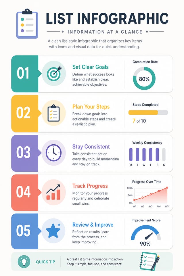 List Infographic — modern style infographic