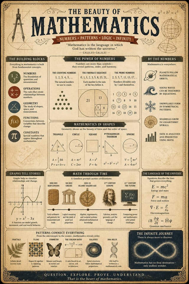 Math Infographic — vintage style infographic