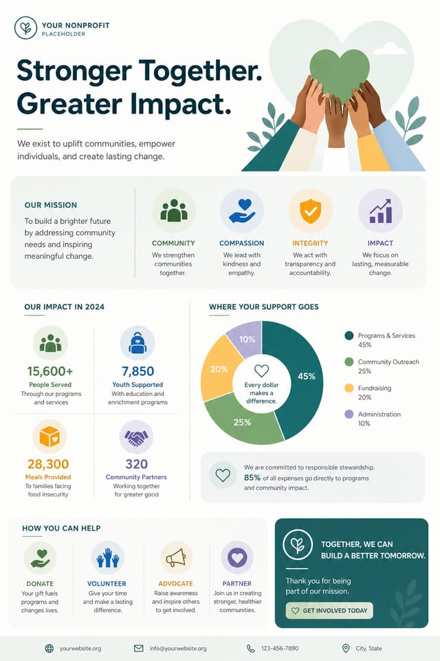 Nonprofit Infographic — modern style infographic