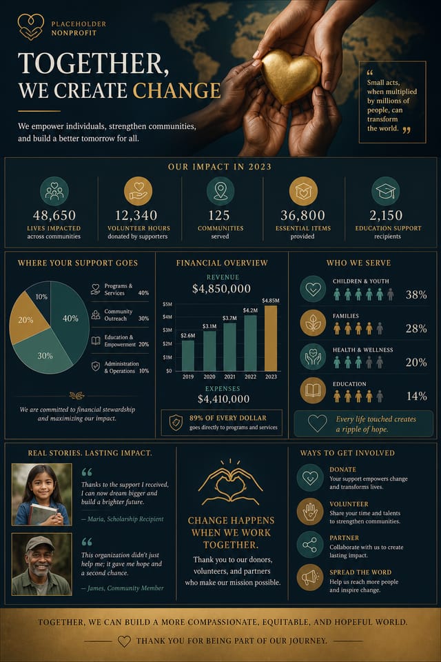Nonprofit Infographic — elegant style infographic