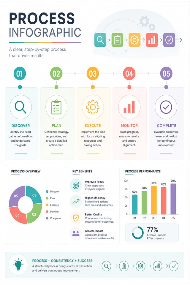 Process Infographic — modern style infographic