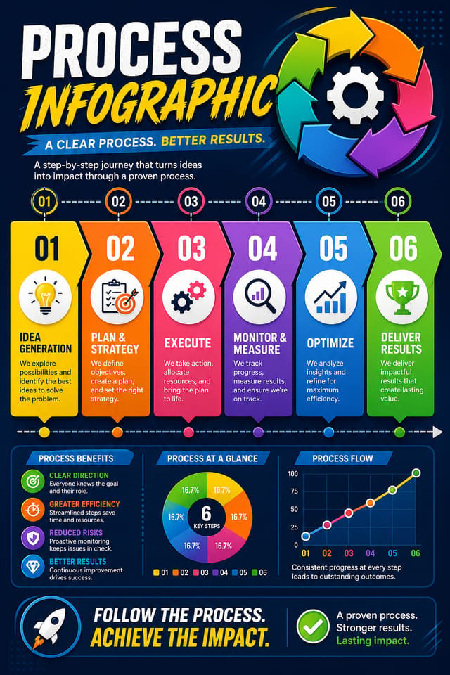 Process Infographic — vibrant style infographic