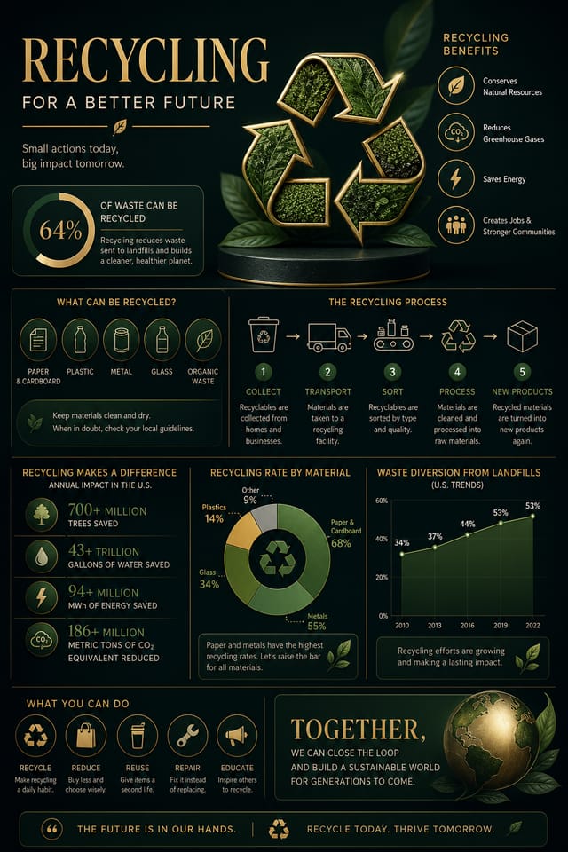 Recycling Infographic — elegant style infographic