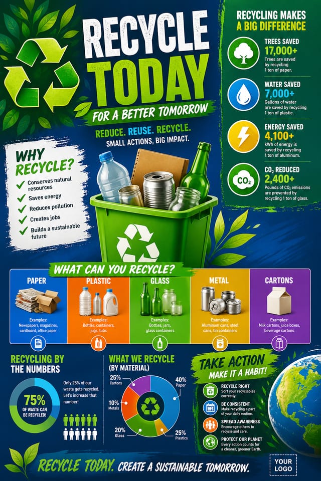 Recycling Infographic — vibrant style infographic