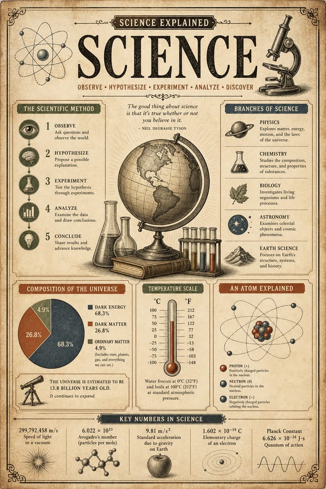 Science Infographic — vintage style infographic