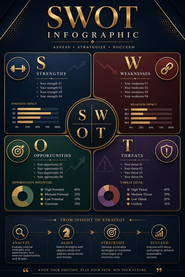 SWOT Infographic — elegant style infographic