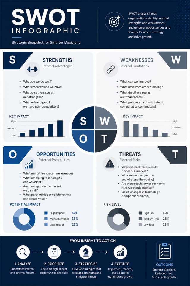 SWOT Infographic — corporate style infographic