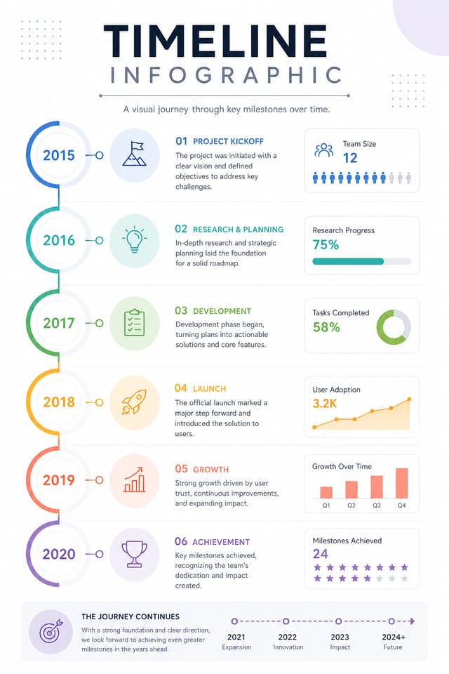 Timeline Infographic — modern style infographic