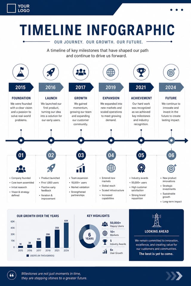 Timeline Infographic — corporate style infographic