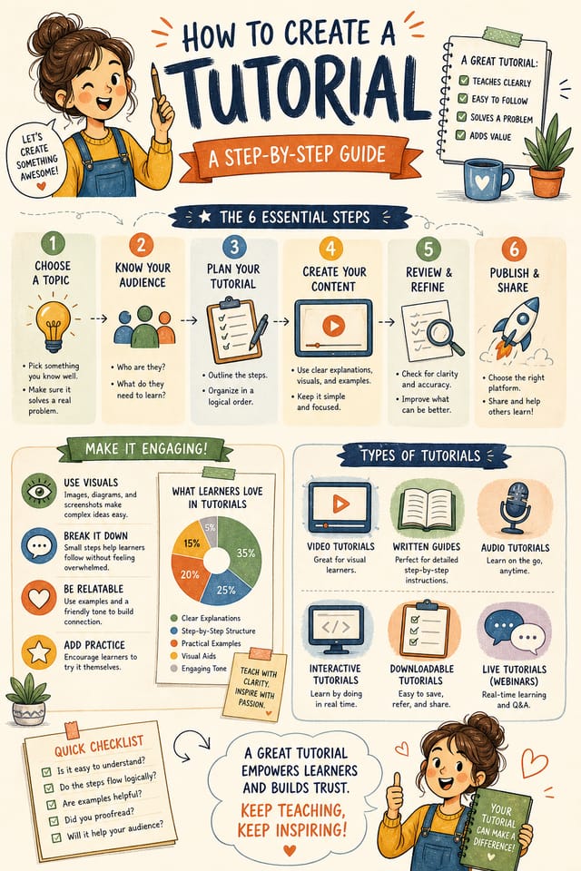 Tutorial Infographic — illustration style infographic