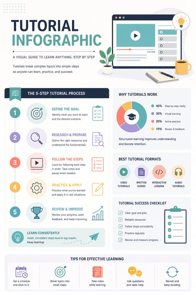 Tutorial Infographic — modern style infographic