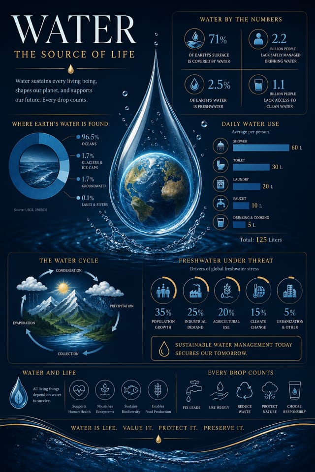 Water Infographic — elegant style infographic